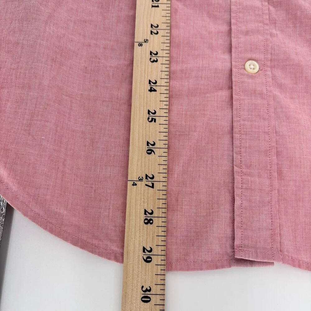 Banana Republic Men's M Pink Camden Fit 100% Cotton Button Up Shirt